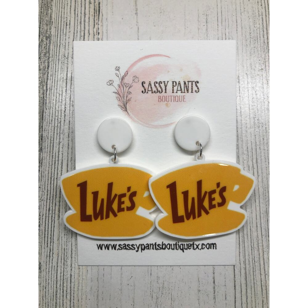 Luke's Diner Gilmore Girls Earrings New
